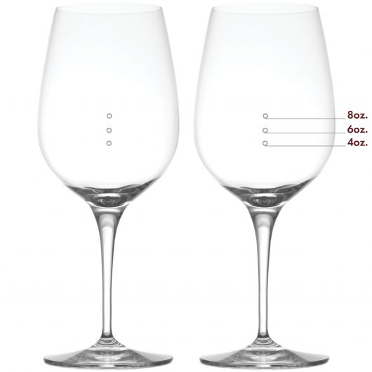 XL Elegance Measuring Wine Glass With Black Measuring Marks