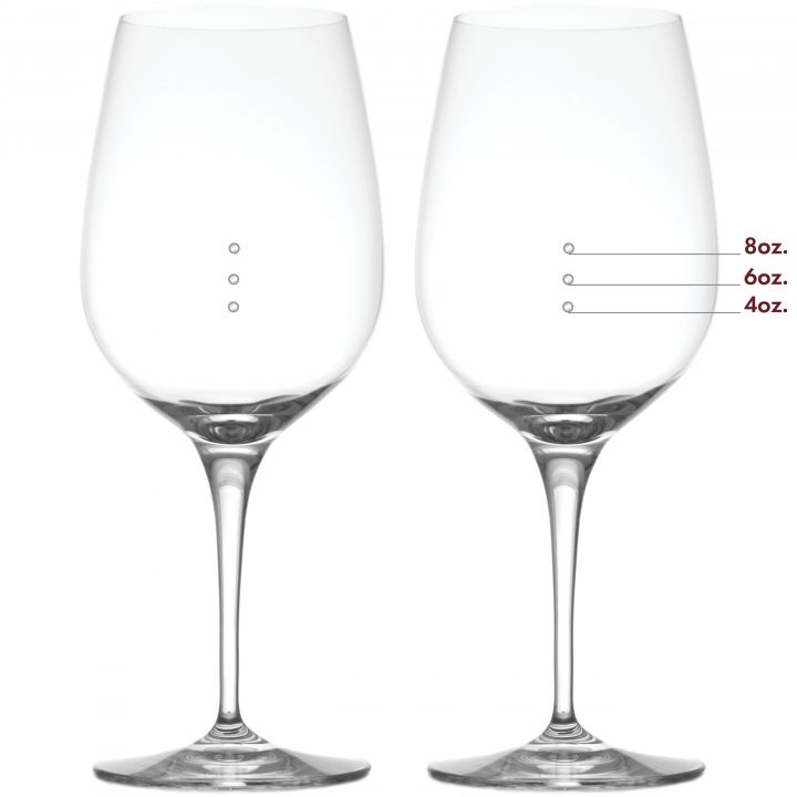 XL Elegance Measuring Wine Glass With Black Measuring Marks