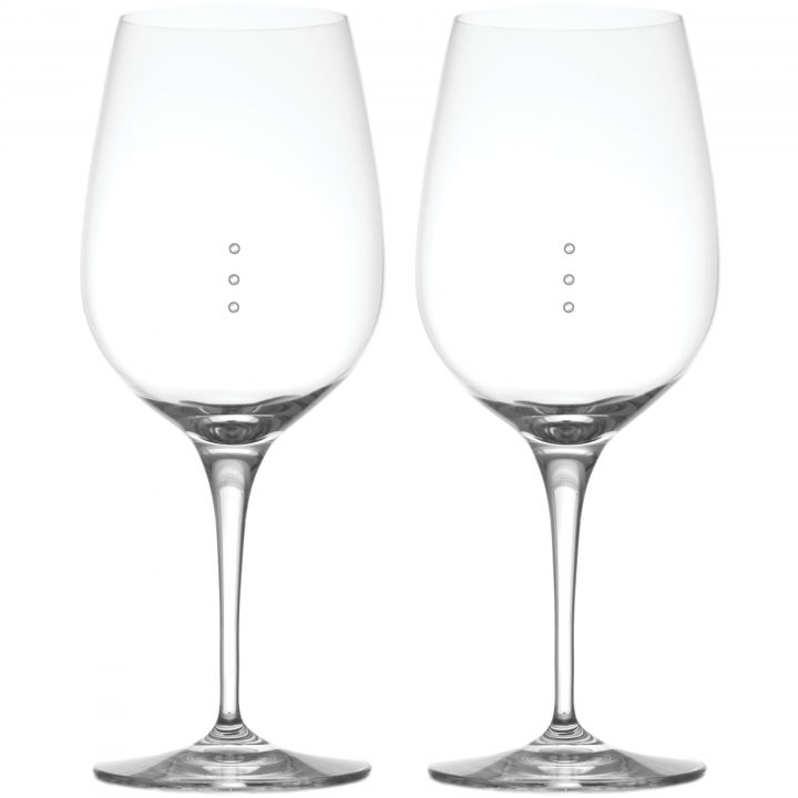 XL Elegance Measuring Wine Glass With Frosted Wine Measuring Marks
