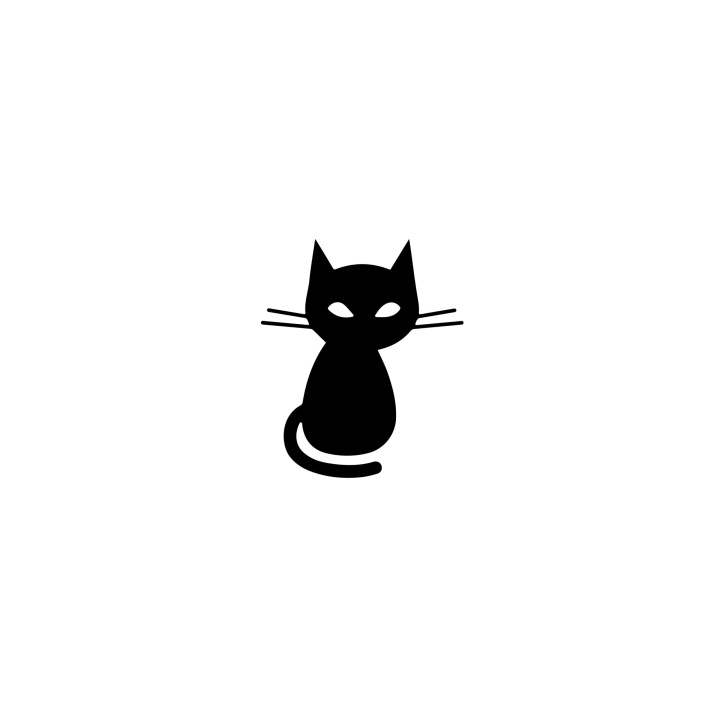 Purrfect Pour Wine Glass logo of cute black cat